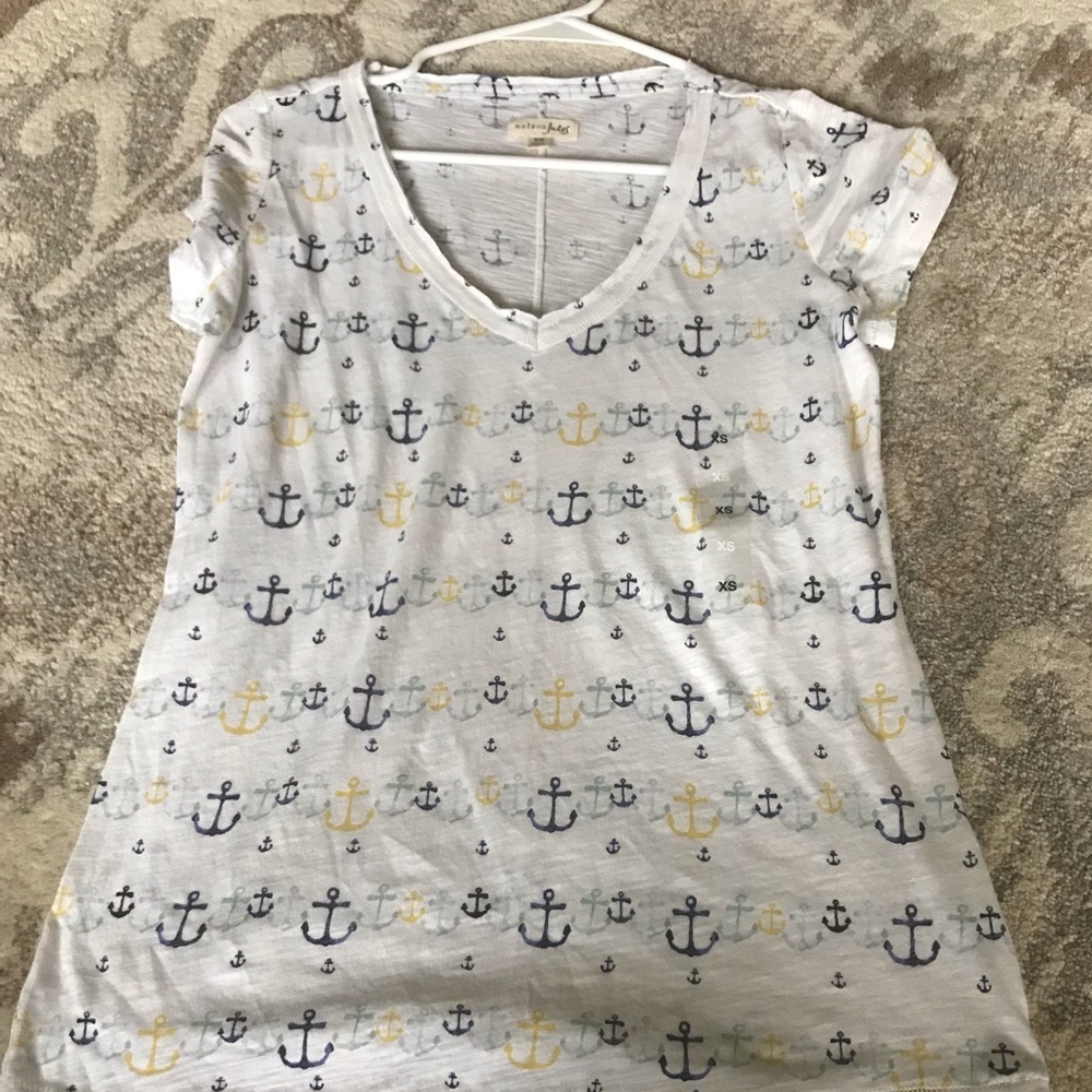 NWT Vneck Anchor Teeshirt